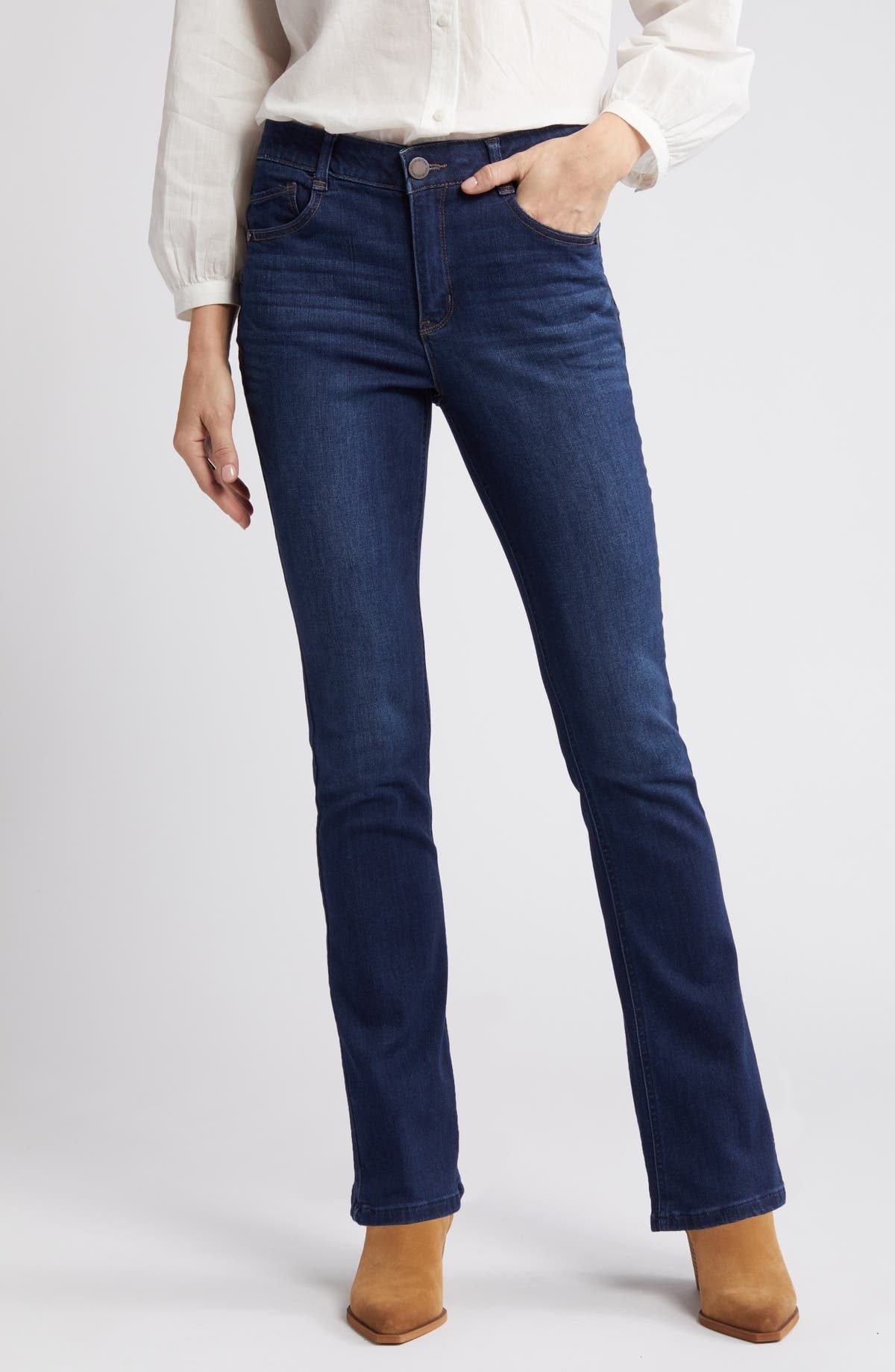 Petite bootcut balance: Wit and Wisdom petite baby bootcut jeans with a 10 inch rise at Nordstrom